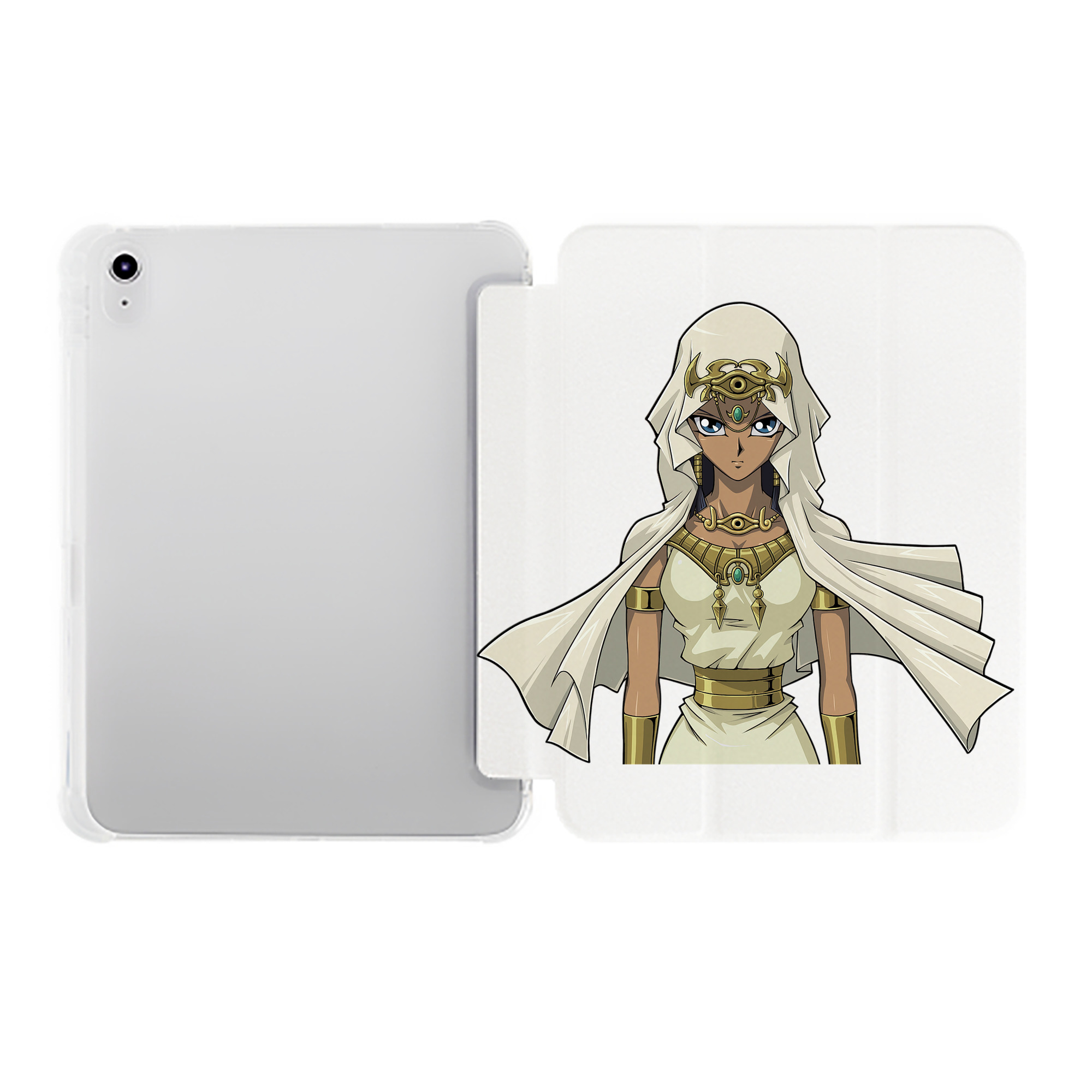 （画像用） 遊☆戯☆王 Yu-Gi-Oh! IPad ケース ペン収納付き 三つ折りスタンド PUレザー×シリコン 対応機種9.5/10.5/10.9インチ